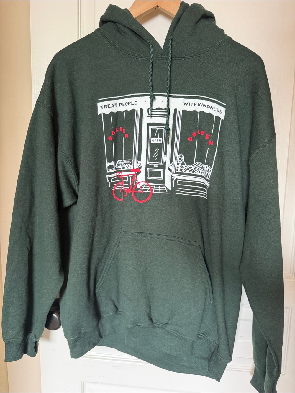 Harry Styles “Treat People With Kindness” Forest Green Hoodie with Front Graphic